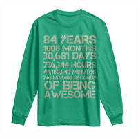 Vintage 84th Milestone Birthday Long Sleeve Shirt 84 Years Of Being Awesome