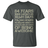 Vintage 84th Milestone Birthday T Shirt 84 Years Of Being Awesome
