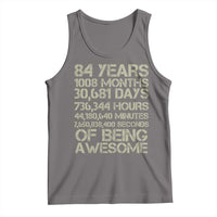 Vintage 84th Milestone Birthday Tank Top 84 Years Of Being Awesome