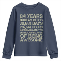 Vintage 84th Milestone Birthday Youth Sweatshirt 84 Years Of Being Awesome