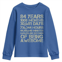 Vintage 84th Milestone Birthday Youth Sweatshirt 84 Years Of Being Awesome