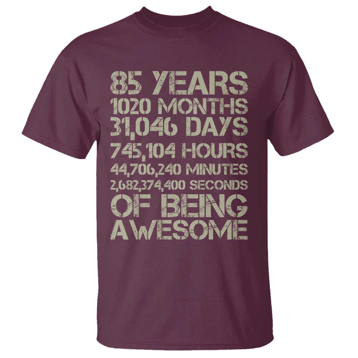Vintage 85th Milestone Birthday T Shirt 85 Years Of Being Awesome