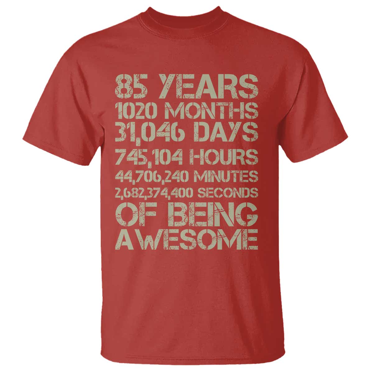 Vintage 85th Milestone Birthday T Shirt 85 Years Of Being Awesome