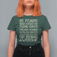 Vintage 85th Milestone Birthday T Shirt For Women 85 Years Of Being Awesome