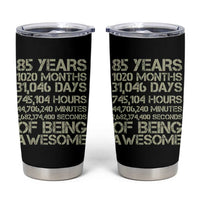 Vintage 85th Milestone Birthday Tumbler Cup 85 Years Of Being Awesome