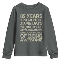 Vintage 85th Milestone Birthday Youth Sweatshirt 85 Years Of Being Awesome