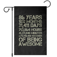 Vintage 86th Milestone Birthday Garden Flag 86 Years Of Being Awesome