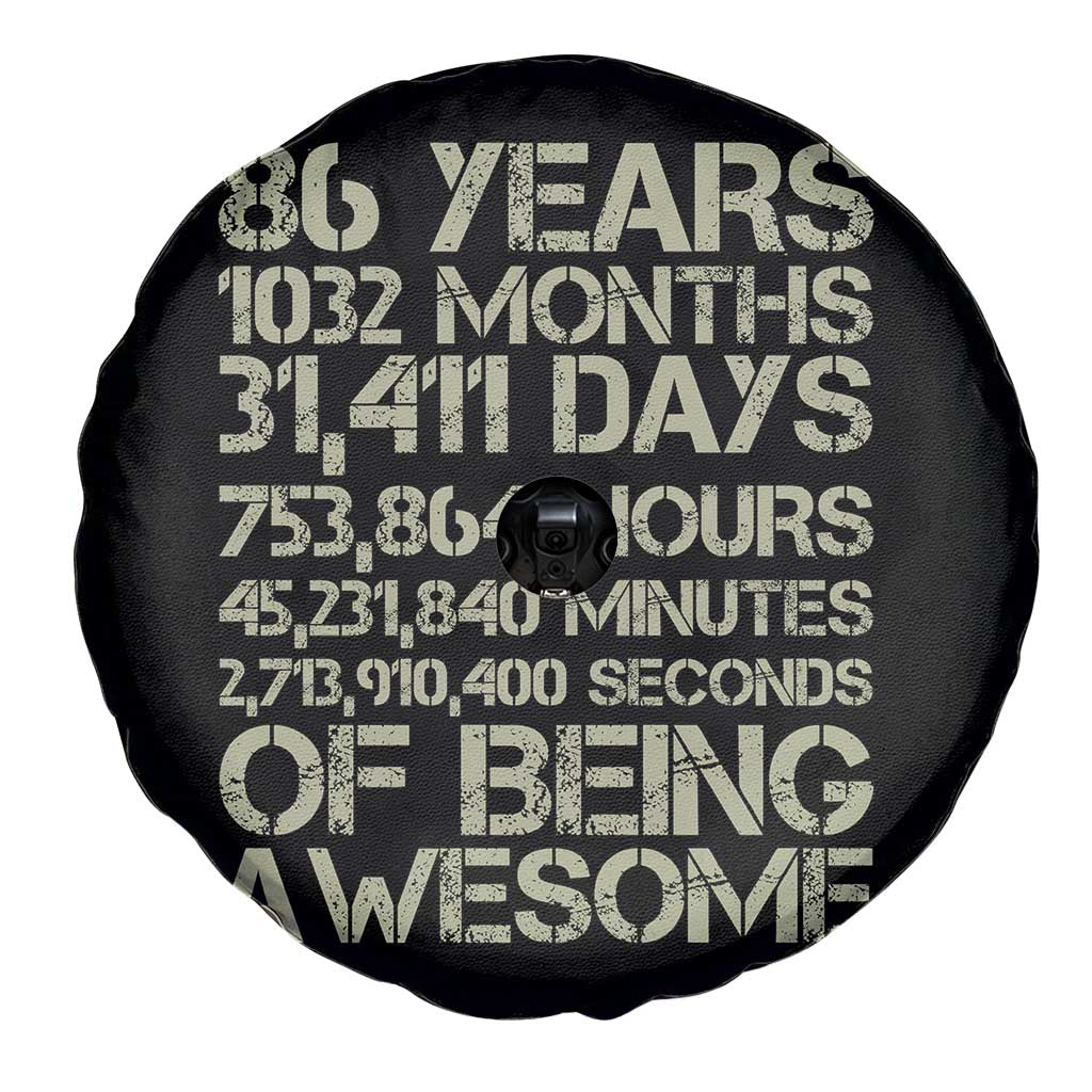 Vintage 86th Milestone Birthday Spare Tire Cover 86 Years Of Being Awesome