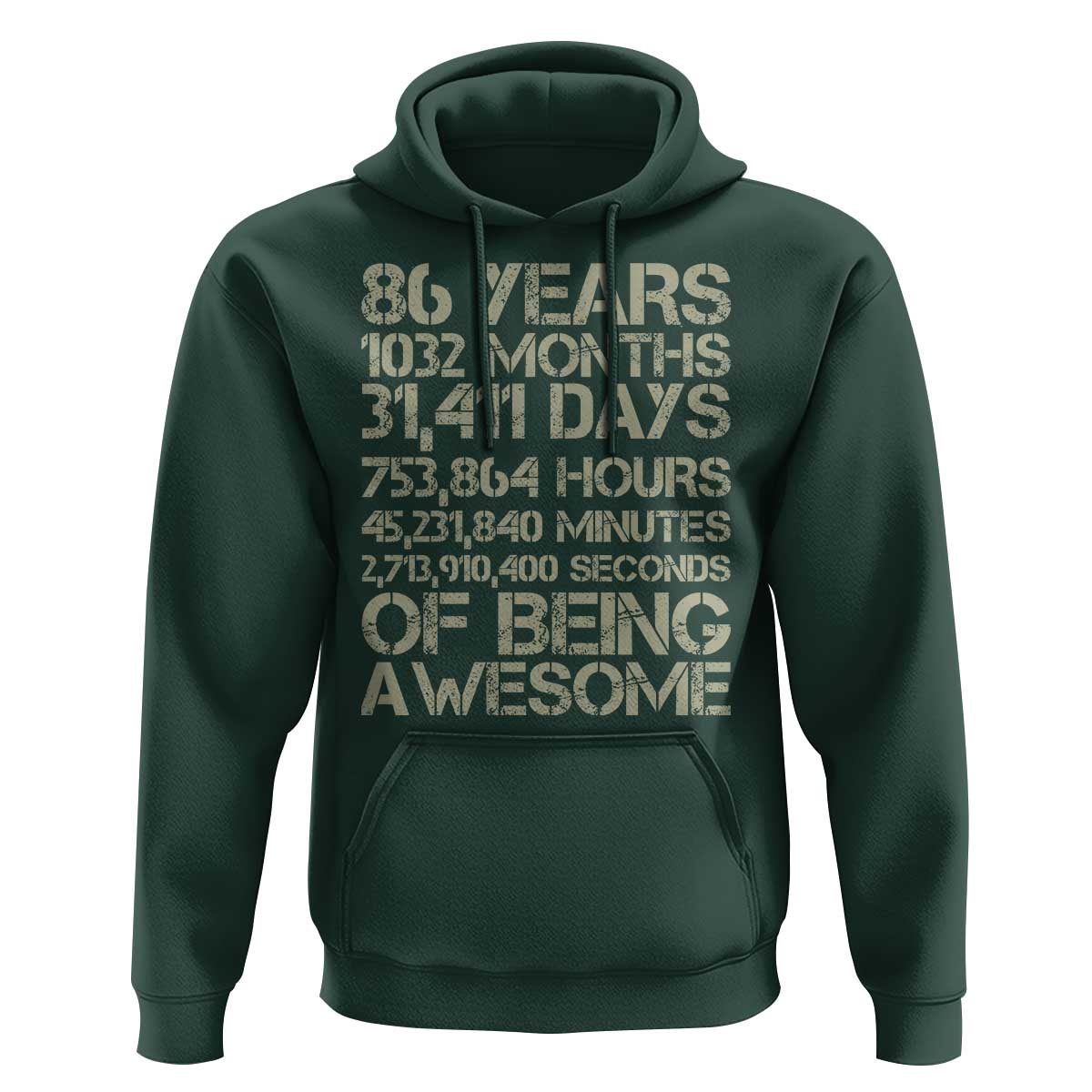 Vintage 86th Milestone Birthday Hoodie 86 Years Of Being Awesome