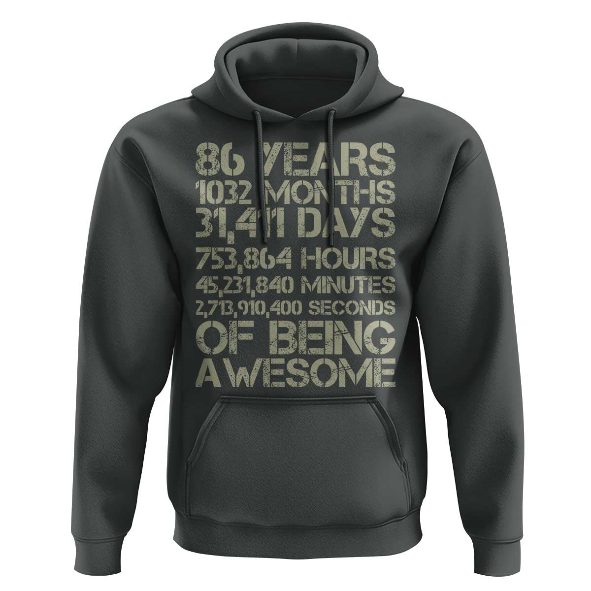 Vintage 86th Milestone Birthday Hoodie 86 Years Of Being Awesome