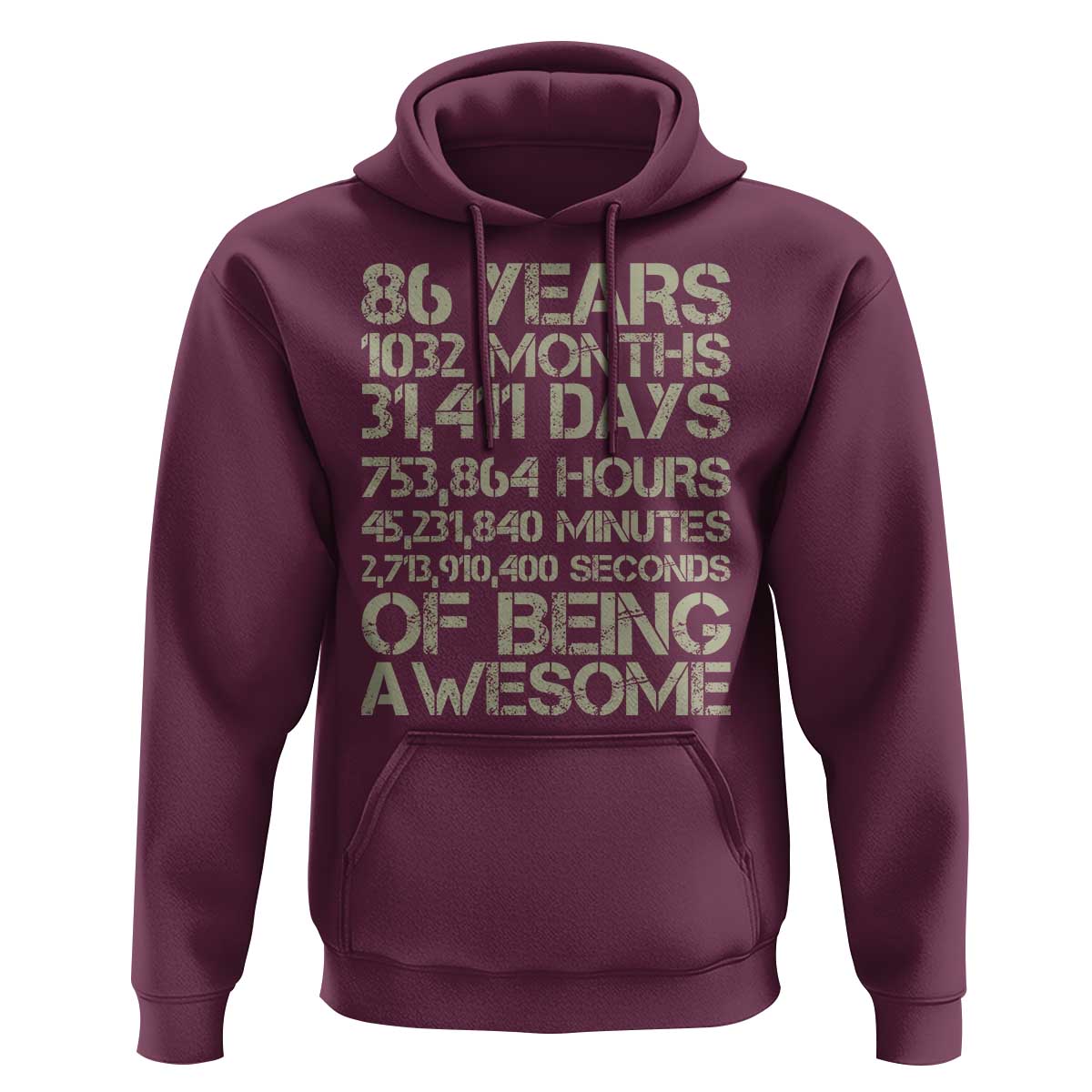Vintage 86th Milestone Birthday Hoodie 86 Years Of Being Awesome