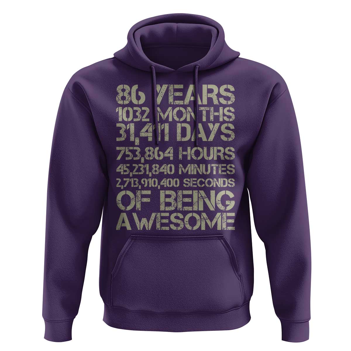 Vintage 86th Milestone Birthday Hoodie 86 Years Of Being Awesome
