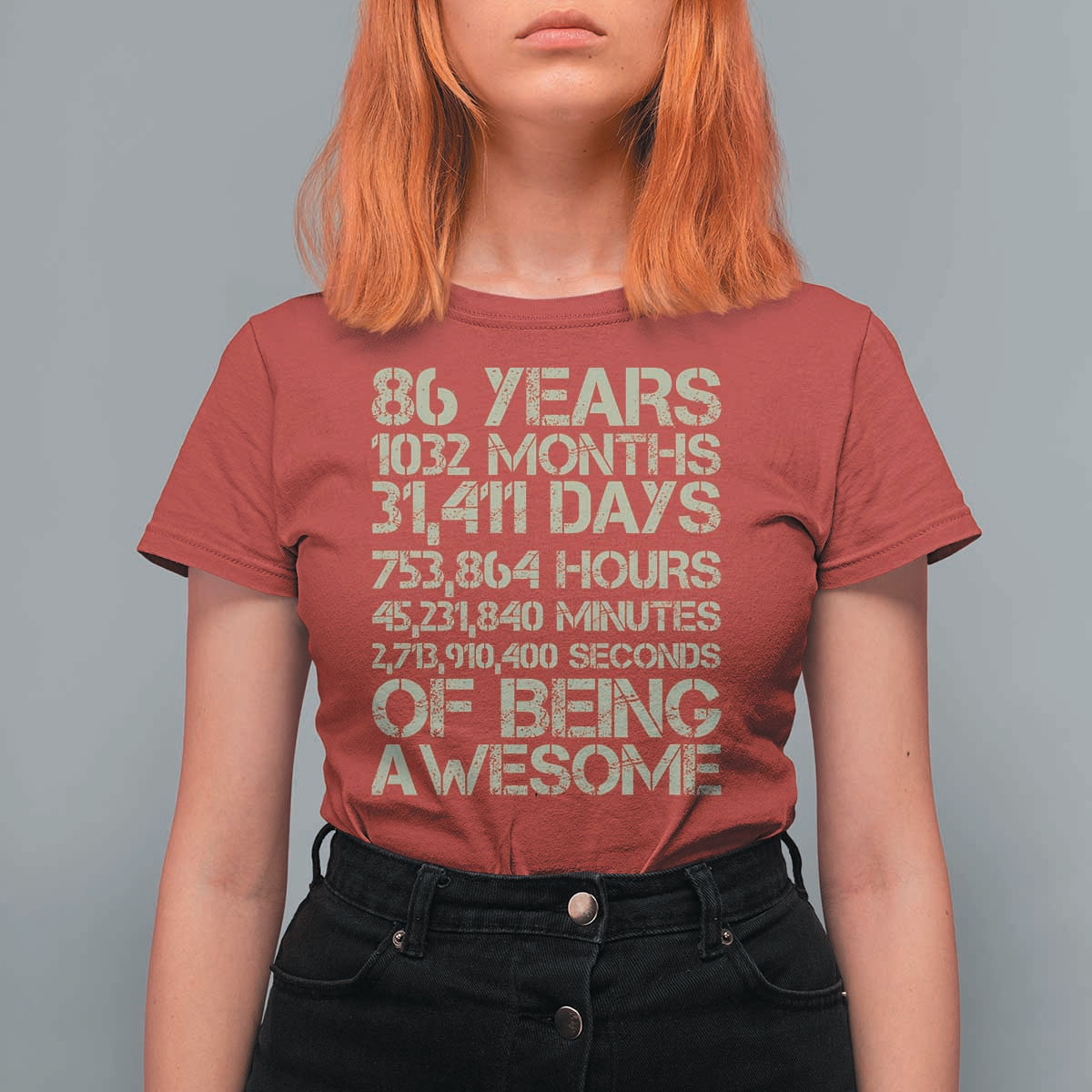 Vintage 86th Milestone Birthday T Shirt For Women 86 Years Of Being Awesome