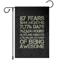 Vintage 87th Milestone Birthday Garden Flag 87 Years Of Being Awesome