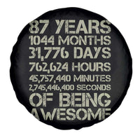 Vintage 87th Milestone Birthday Spare Tire Cover 87 Years Of Being Awesome