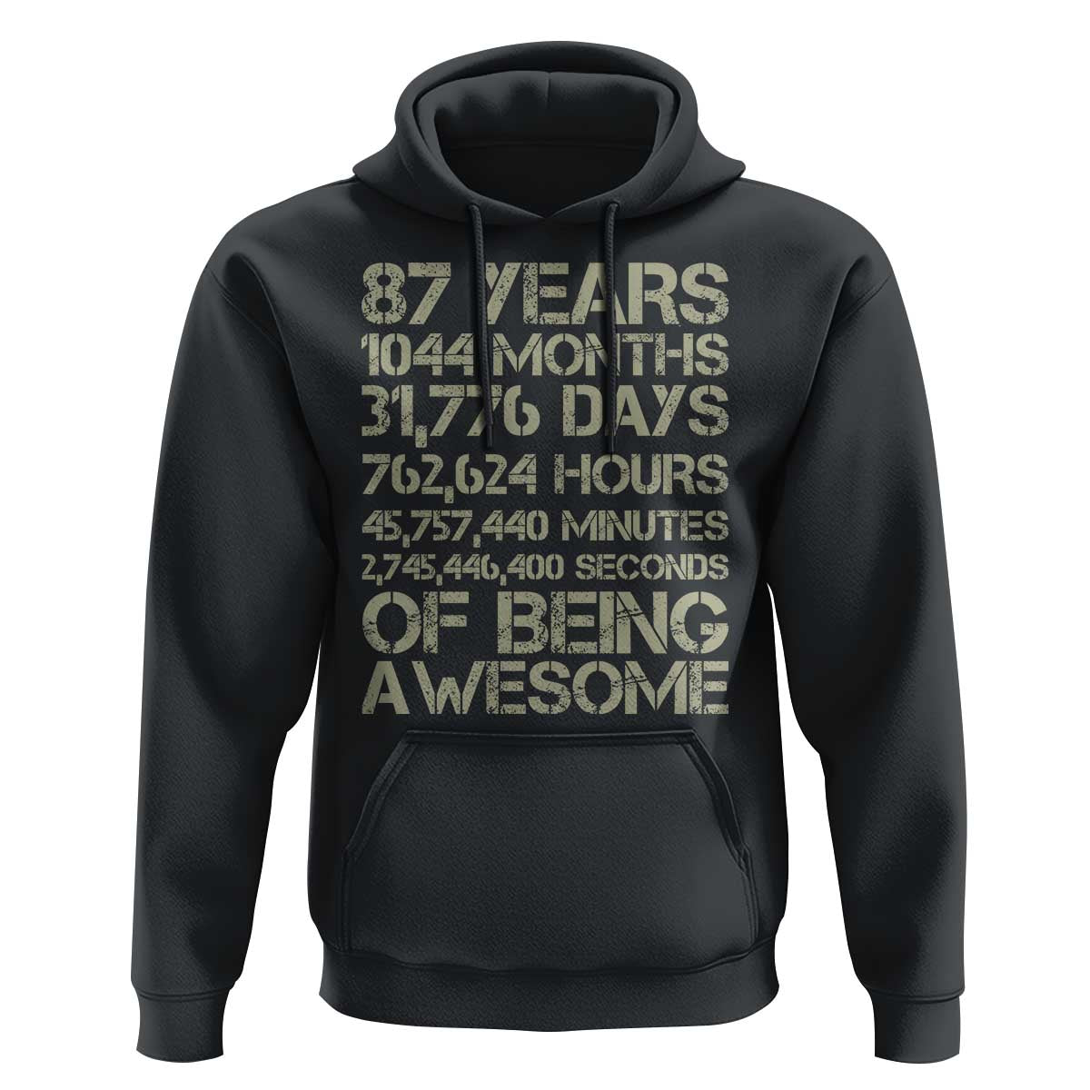 Vintage 87th Milestone Birthday Hoodie 87 Years Of Being Awesome