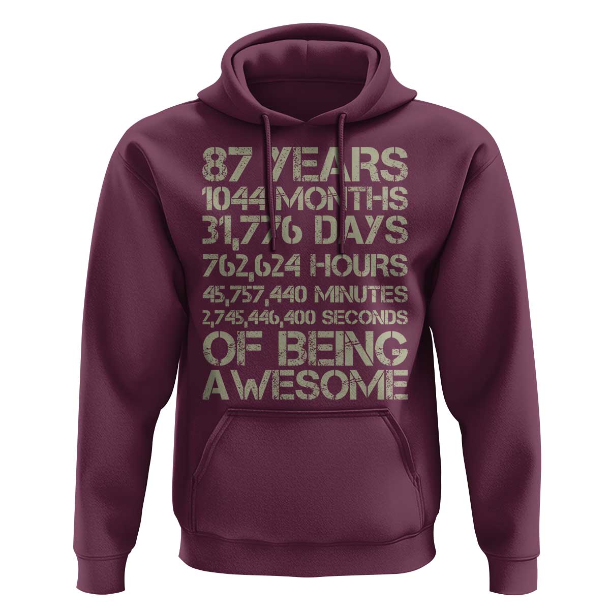 Vintage 87th Milestone Birthday Hoodie 87 Years Of Being Awesome