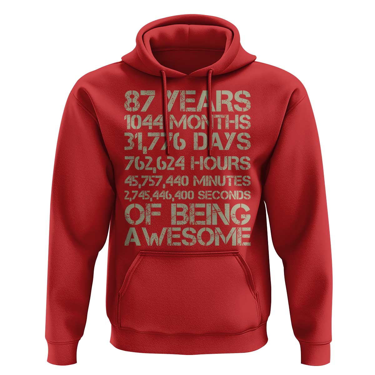 Vintage 87th Milestone Birthday Hoodie 87 Years Of Being Awesome