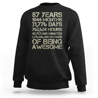 Vintage 87th Milestone Birthday Sweatshirt 87 Years Of Being Awesome