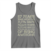 Vintage 87th Milestone Birthday Tank Top 87 Years Of Being Awesome