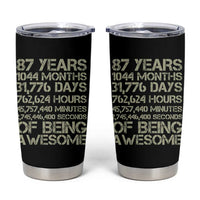 Vintage 87th Milestone Birthday Tumbler Cup 87 Years Of Being Awesome