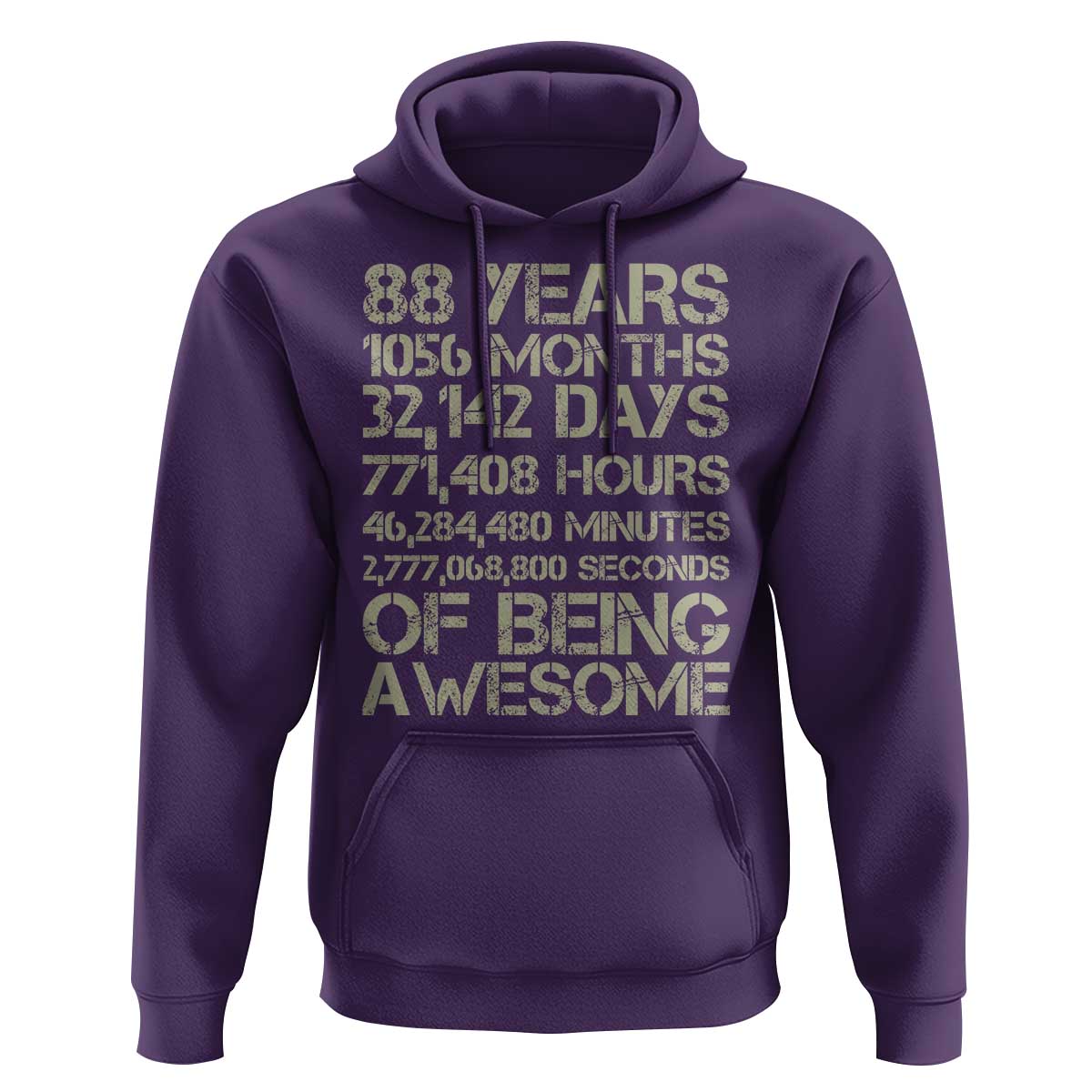 Vintage 88th Milestone Birthday Hoodie 88 Years Of Being Awesome