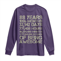 Vintage 88th Milestone Birthday Long Sleeve Shirt 88 Years Of Being Awesome