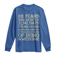 Vintage 88th Milestone Birthday Long Sleeve Shirt 88 Years Of Being Awesome