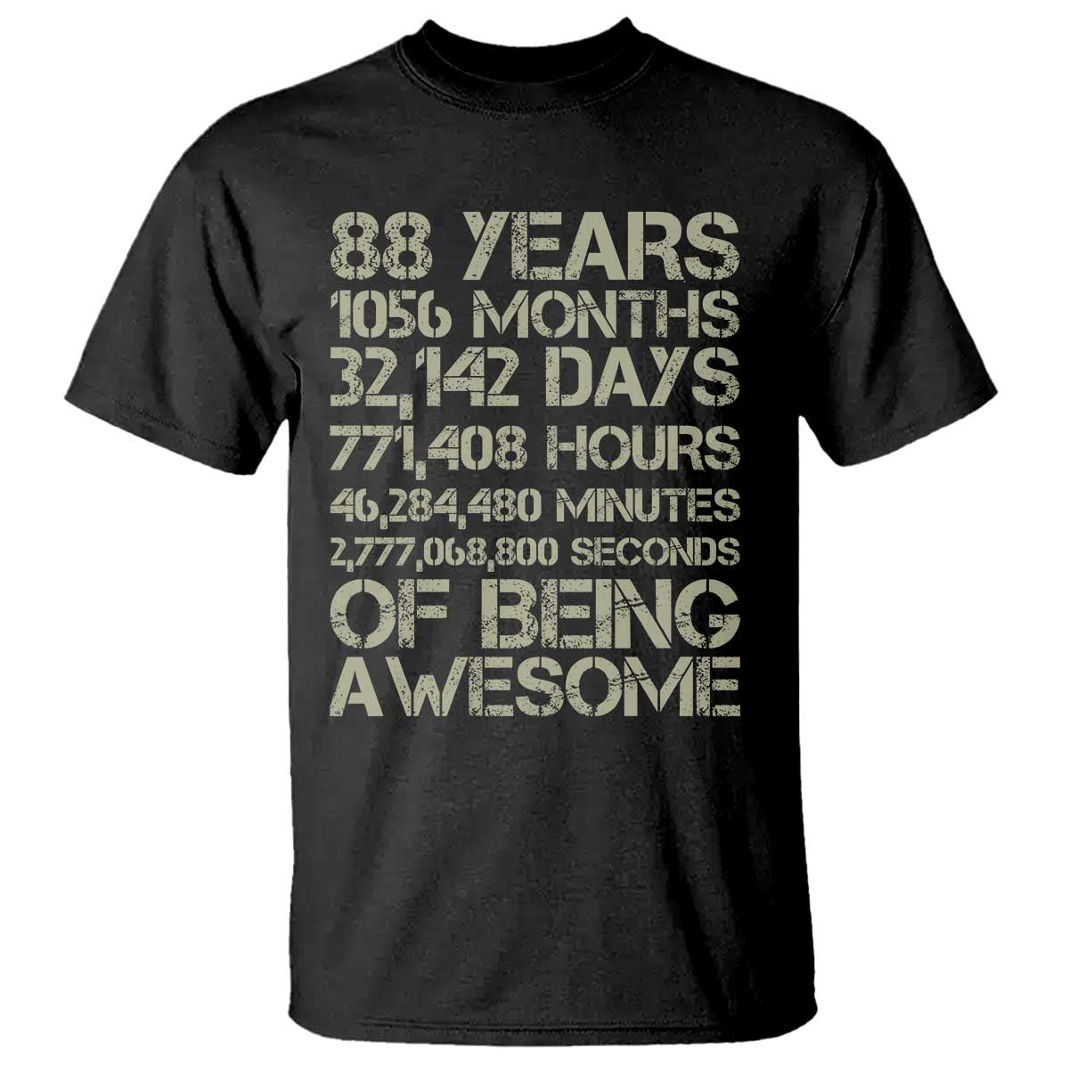 Vintage 88th Milestone Birthday T Shirt 88 Years Of Being Awesome