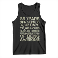Vintage 88th Milestone Birthday Tank Top 88 Years Of Being Awesome