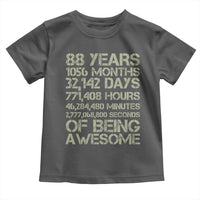 Vintage 88th Milestone Birthday Toddler T Shirt 88 Years Of Being Awesome