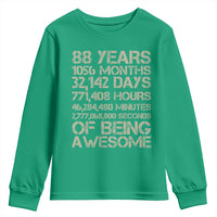 Vintage 88th Milestone Birthday Youth Sweatshirt 88 Years Of Being Awesome