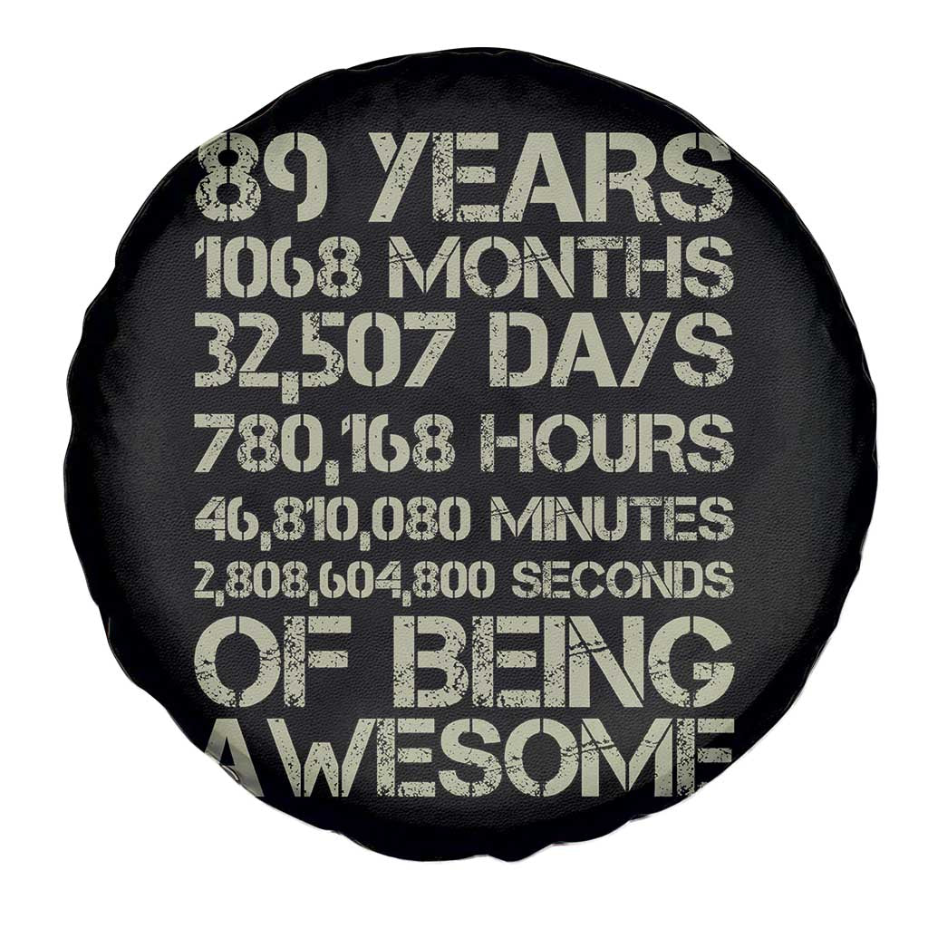 Vintage 89th Milestone Birthday Spare Tire Cover 89 Years Of Being Awesome