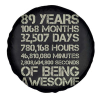 Vintage 89th Milestone Birthday Spare Tire Cover 89 Years Of Being Awesome