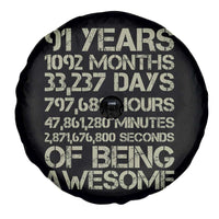 Vintage 91st Milestone Birthday Spare Tire Cover 91 Years Of Being Awesome