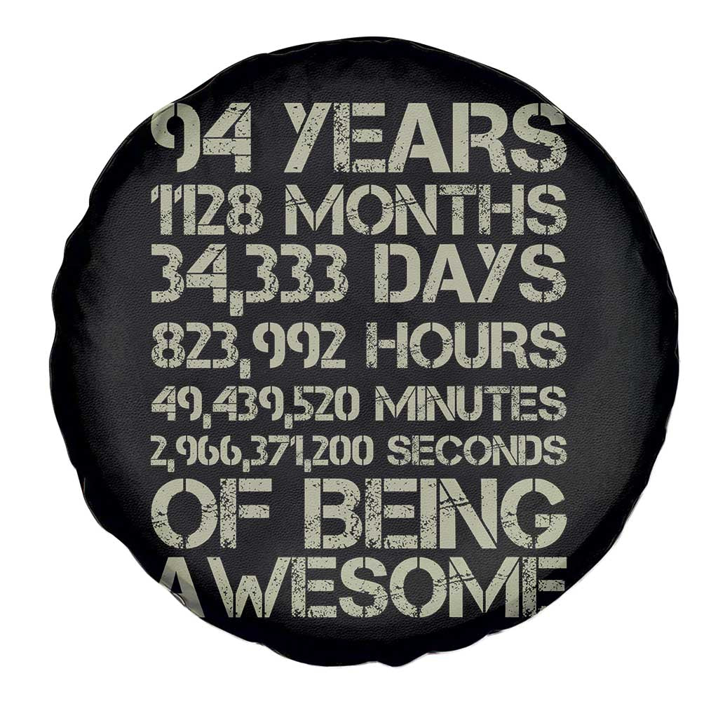 Vintage 94th Milestone Birthday Spare Tire Cover 94 Years Of Being Awesome