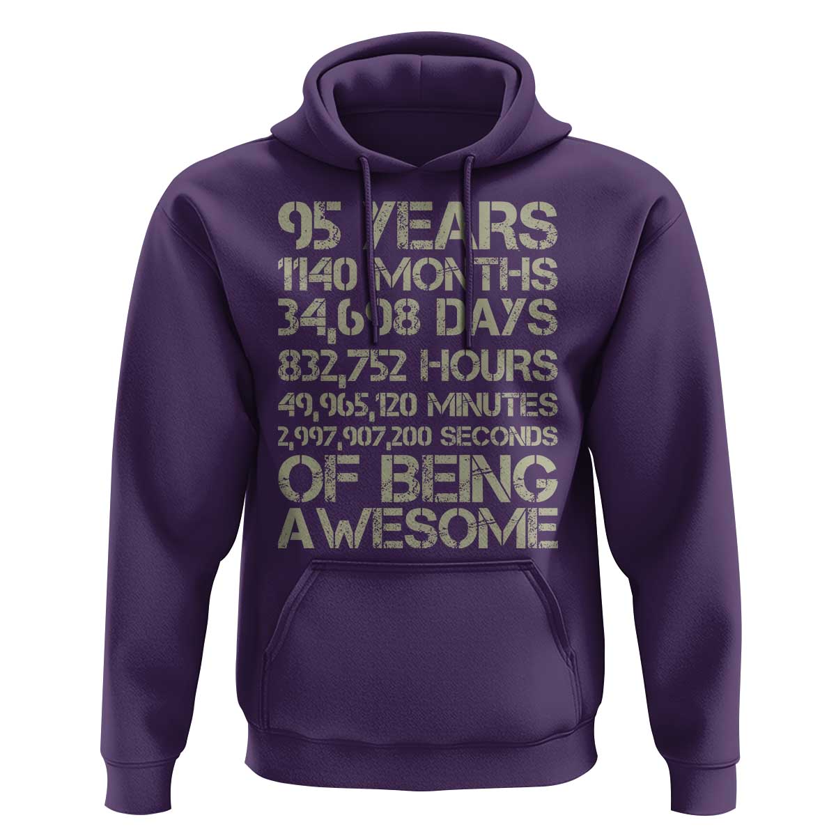 Vintage 95th Milestone Birthday Hoodie 95 Years Of Being Awesome