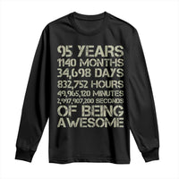 Vintage 95th Milestone Birthday Long Sleeve Shirt 95 Years Of Being Awesome