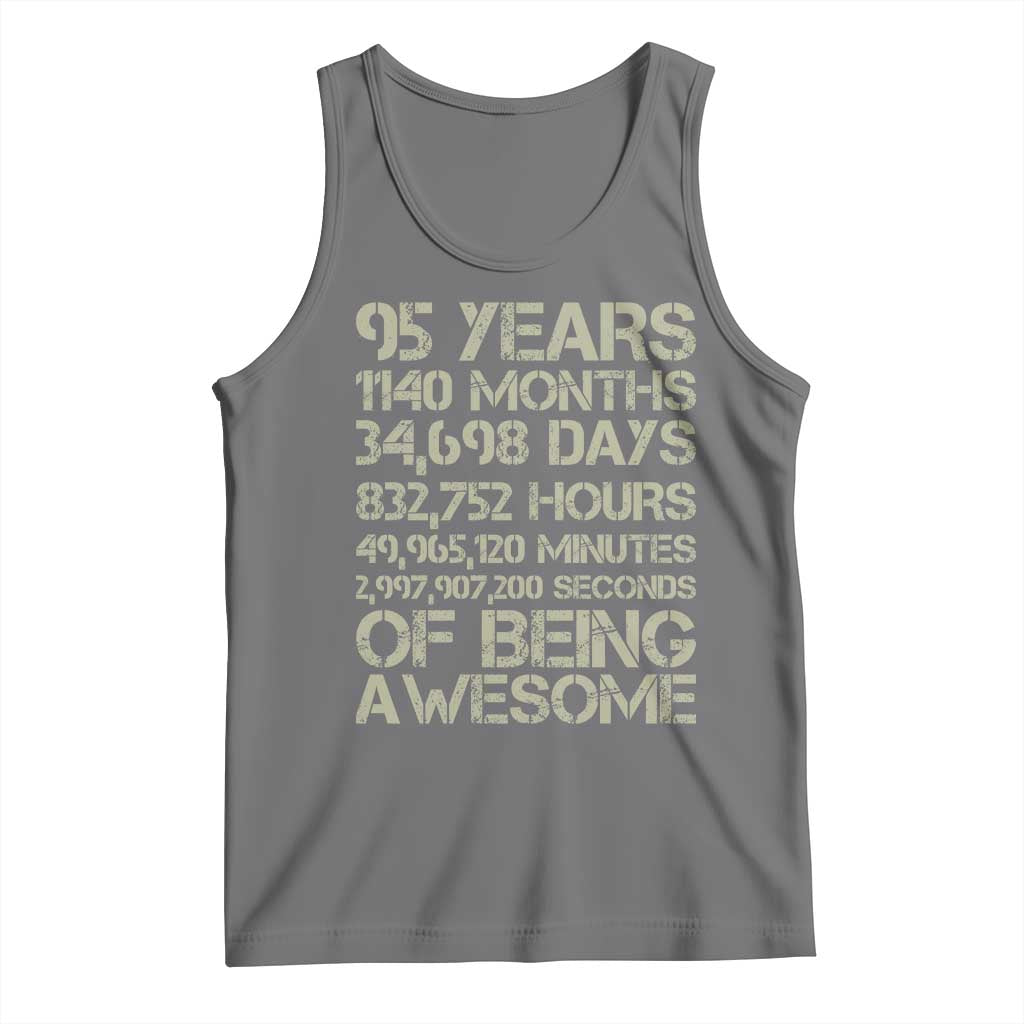 Vintage 95th Milestone Birthday Tank Top 95 Years Of Being Awesome