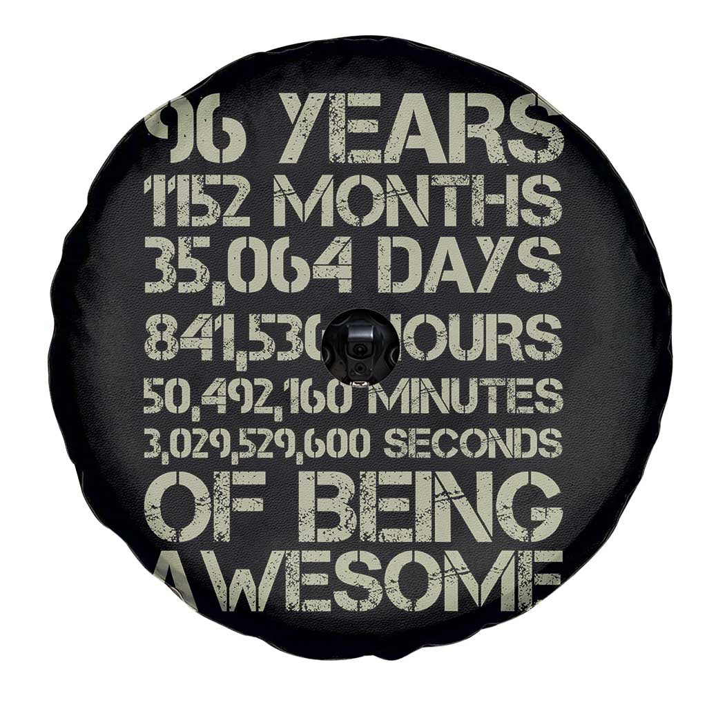 Vintage 96th Milestone Birthday Spare Tire Cover 96 Years Of Being Awesome