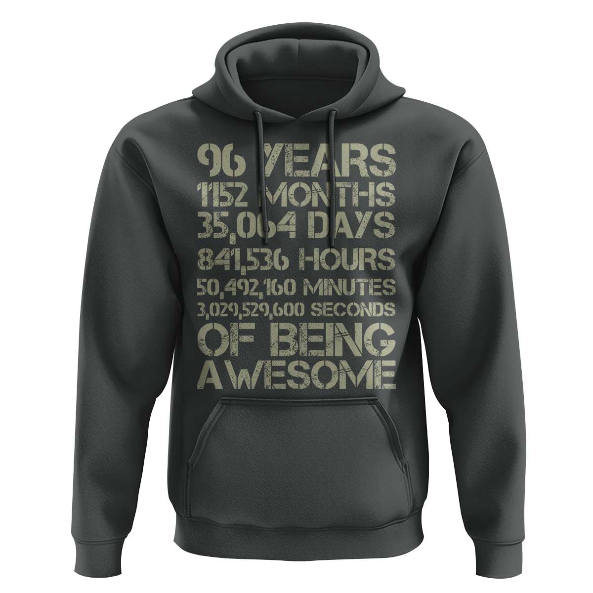 Vintage 96th Milestone Birthday Hoodie 96 Years Of Being Awesome