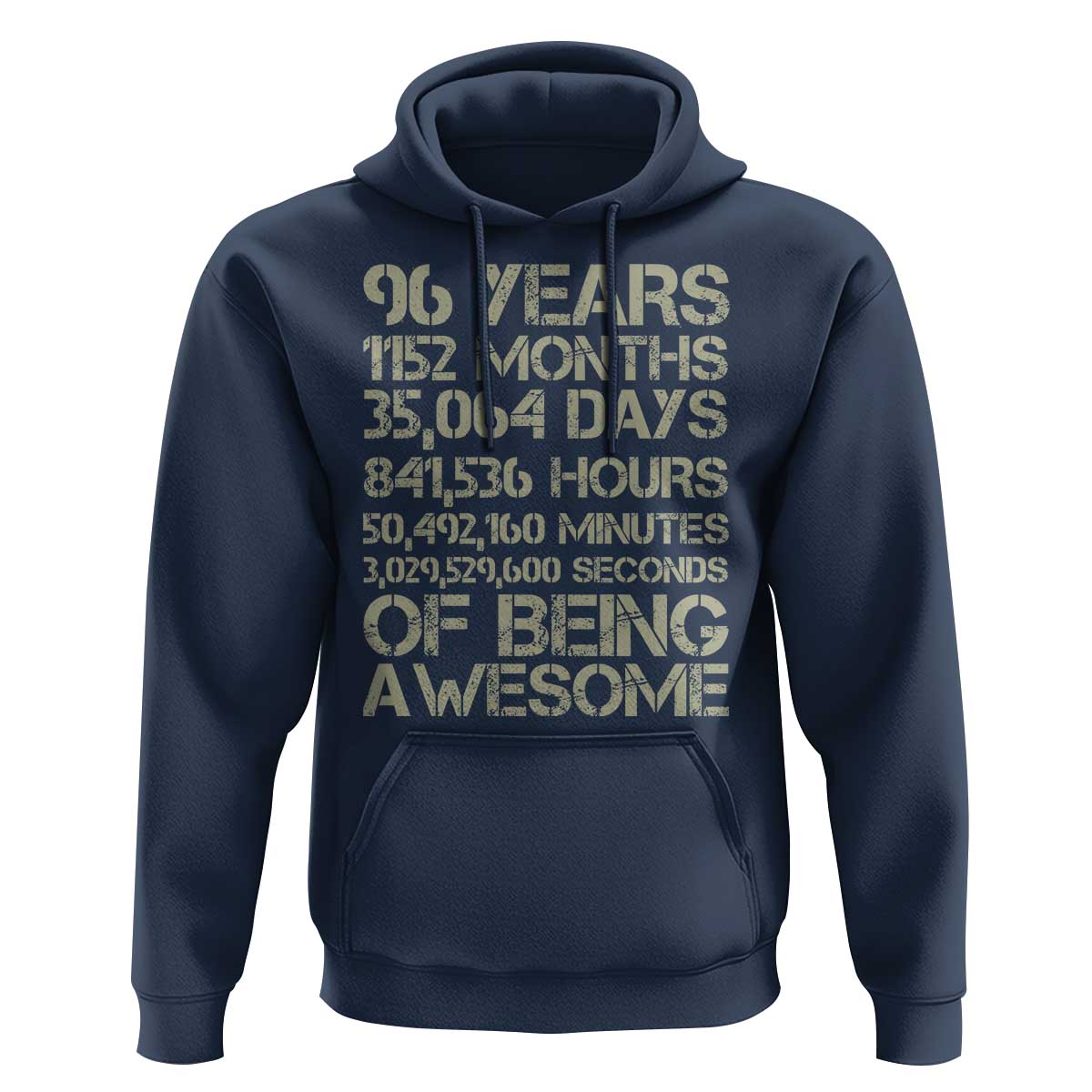 Vintage 96th Milestone Birthday Hoodie 96 Years Of Being Awesome
