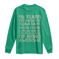 Vintage 96th Milestone Birthday Long Sleeve Shirt 96 Years Of Being Awesome
