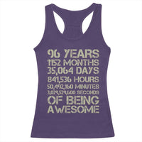 Vintage 96th Milestone Birthday Racerback Tank Top 96 Years Of Being Awesome