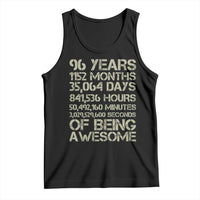 Vintage 96th Milestone Birthday Tank Top 96 Years Of Being Awesome