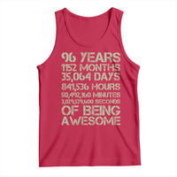 Vintage 96th Milestone Birthday Tank Top 96 Years Of Being Awesome