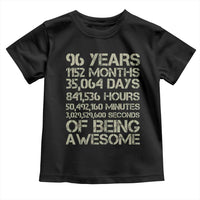Vintage 96th Milestone Birthday Toddler T Shirt 96 Years Of Being Awesome
