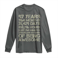 Vintage 97th Milestone Birthday Long Sleeve Shirt 97 Years Of Being Awesome