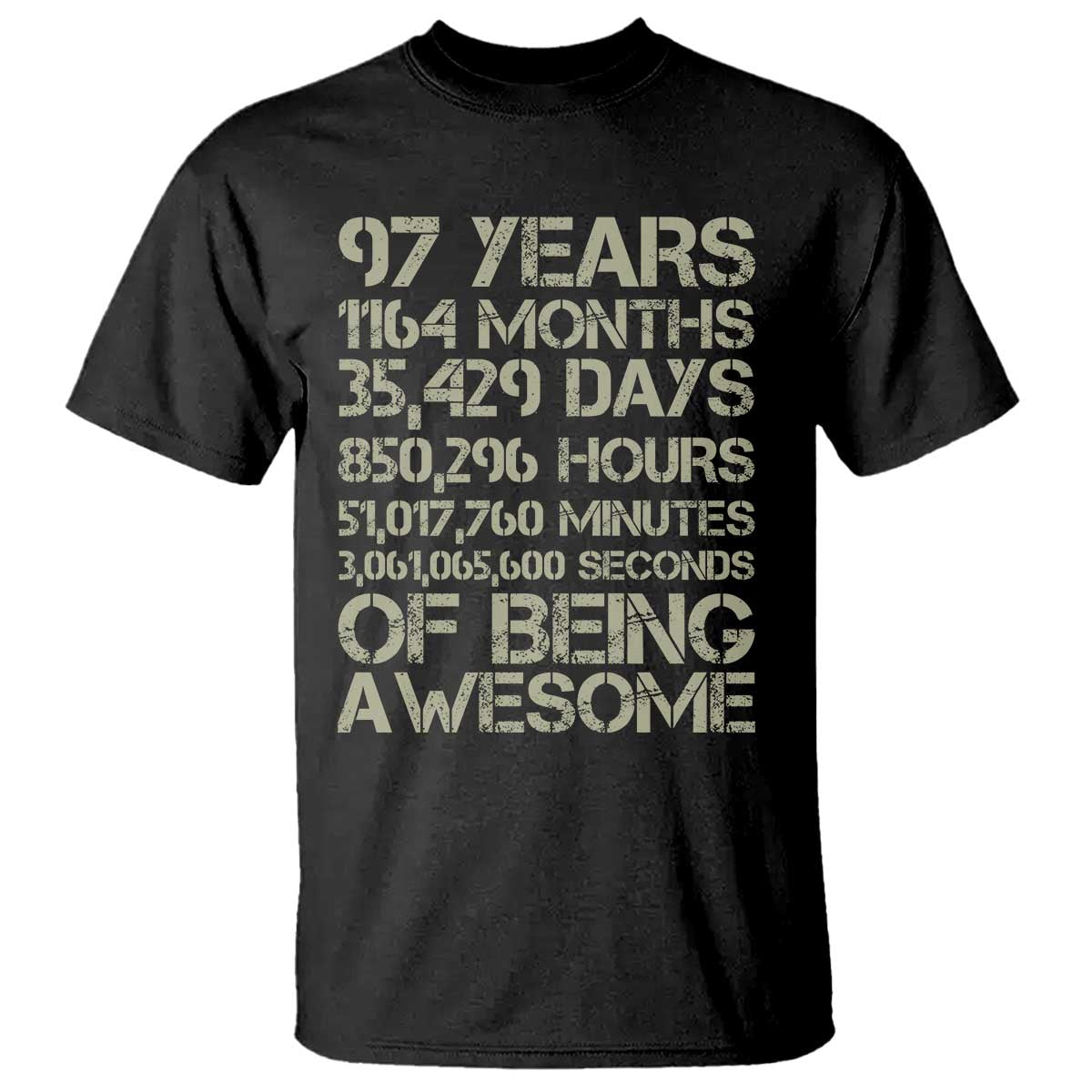 Vintage 97th Milestone Birthday T Shirt 97 Years Of Being Awesome