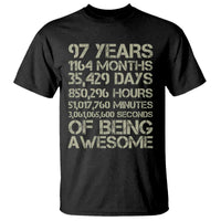 Vintage 97th Milestone Birthday T Shirt 97 Years Of Being Awesome